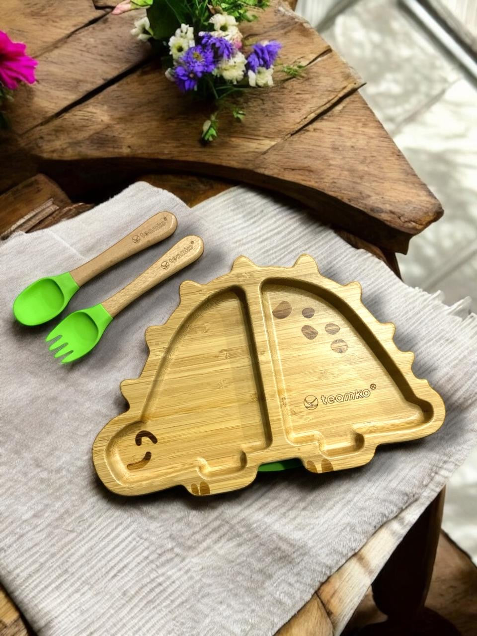 Extended Bamboo Plate (Dinosaur)