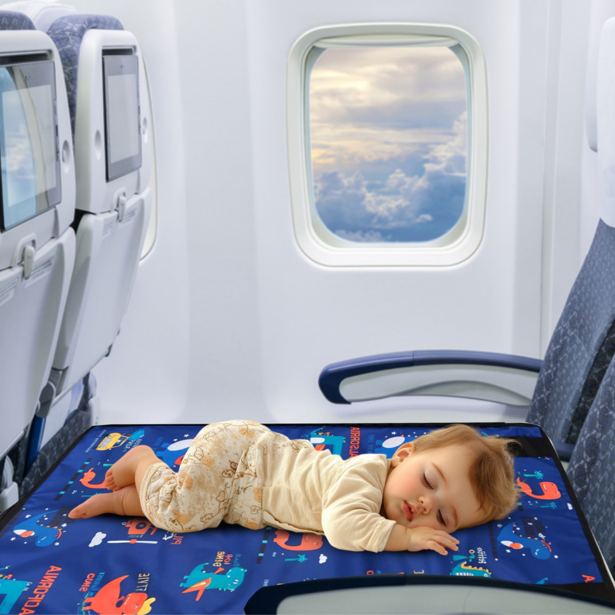 Cama de Avión para Niños Pequeños (Dinosaurios)