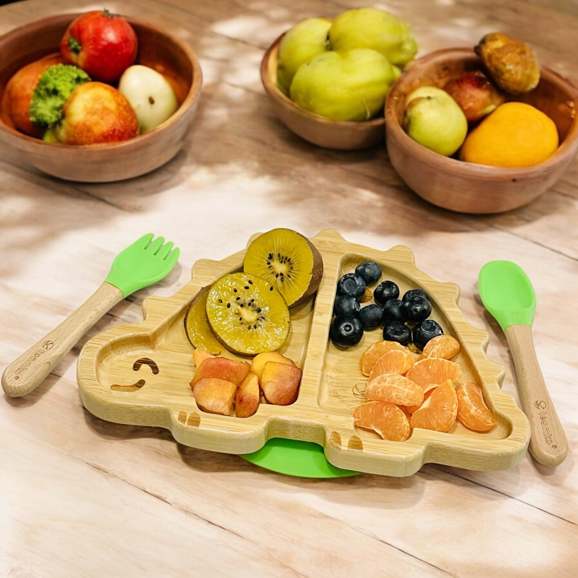 Extended Bamboo Plate (Dinosaur)