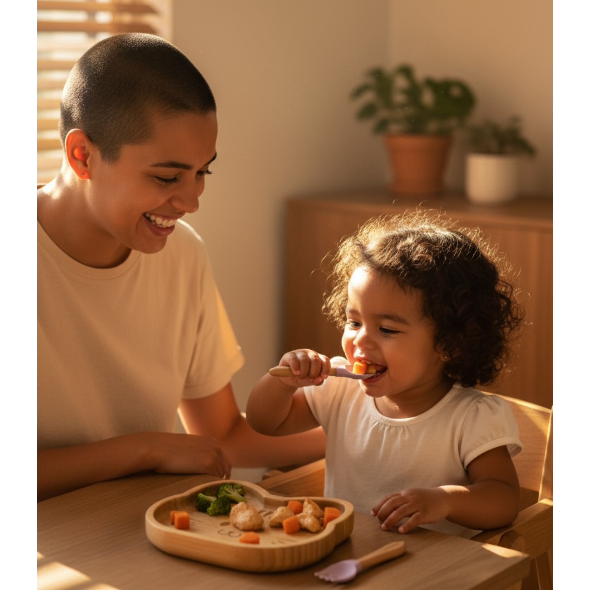 Plato Extendido de Bambú (Gatito)