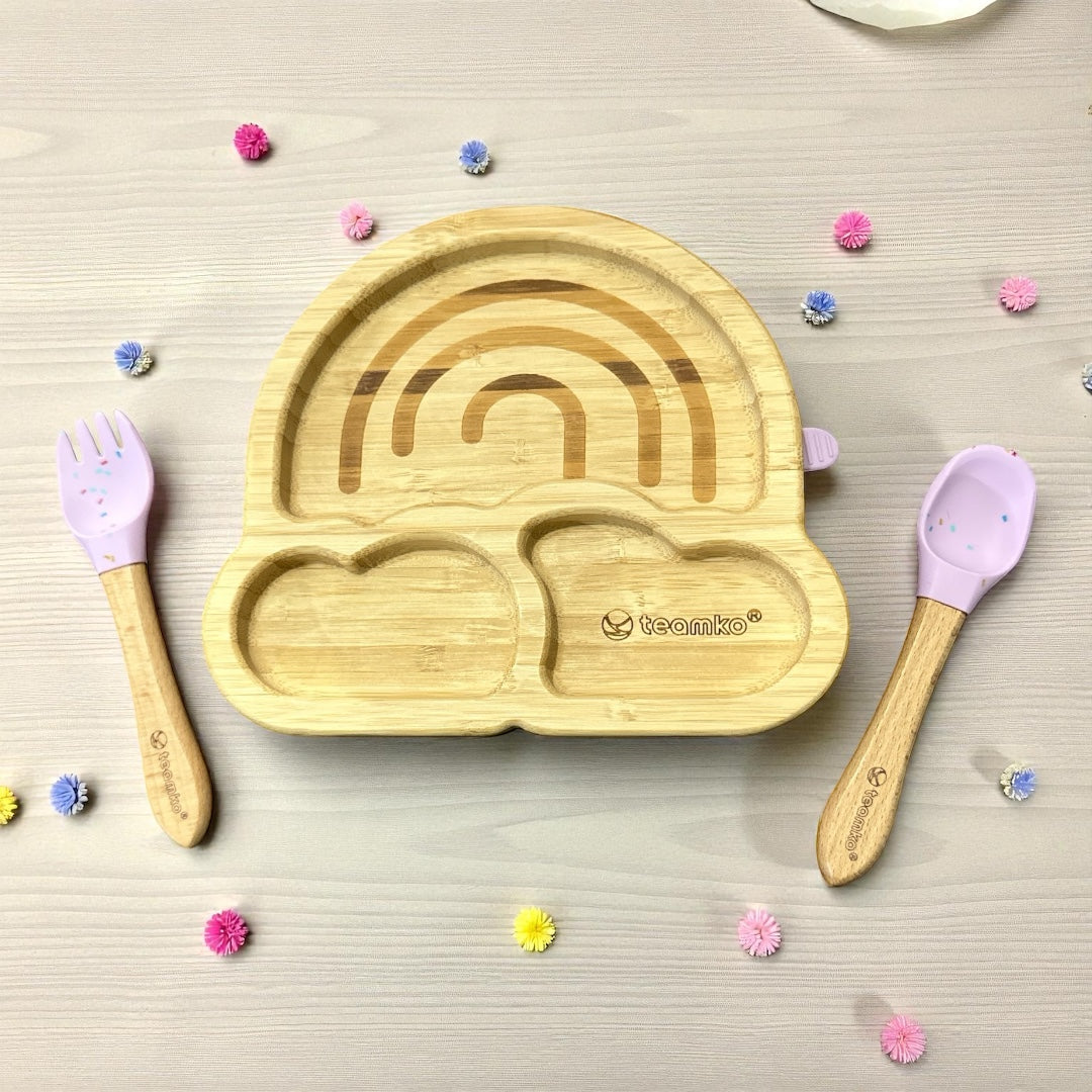 Plato Extendido de Bambú (Arcoíris)