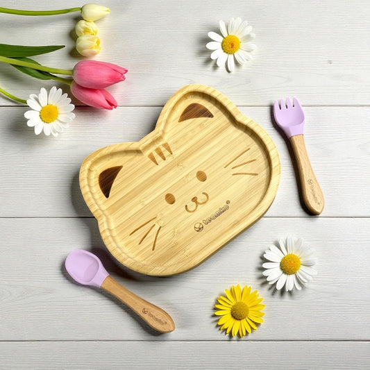 Plato Extendido de Bambú (Gatito)