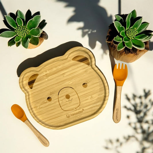 Plato Extendido de Bambú (Osito)