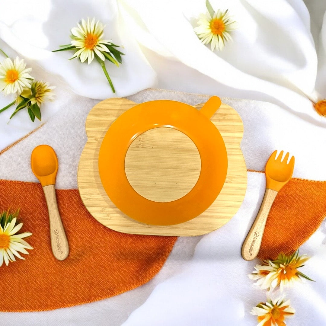 Plato Extendido de Bambú (Osito)