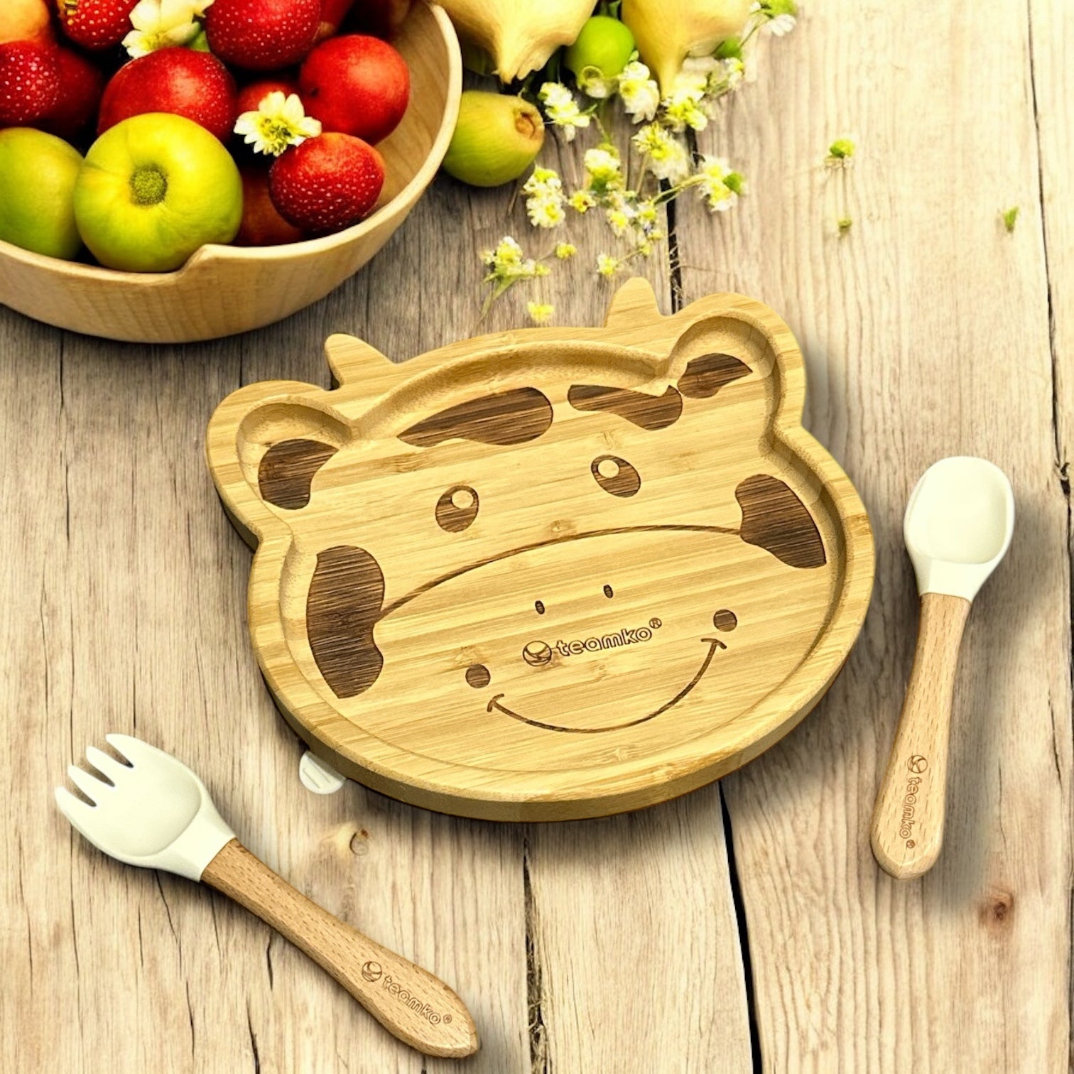 Plato Extendido de Bambú (Vaquita)