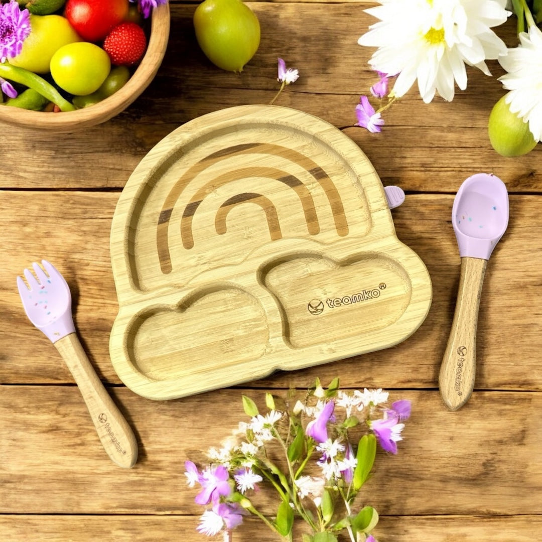 Plato Extendido de Bambú (Arcoíris)