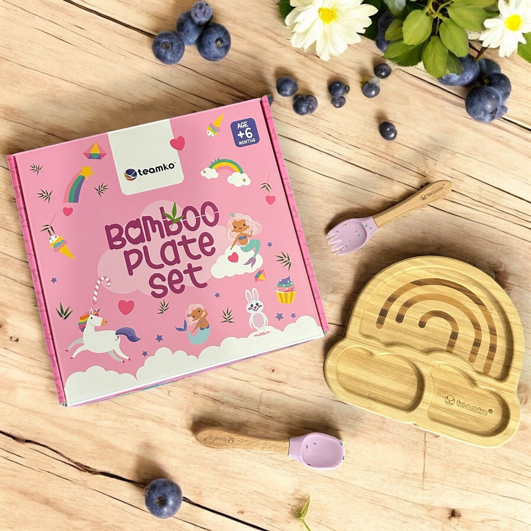 Plato Extendido de Bambú (Arcoíris)