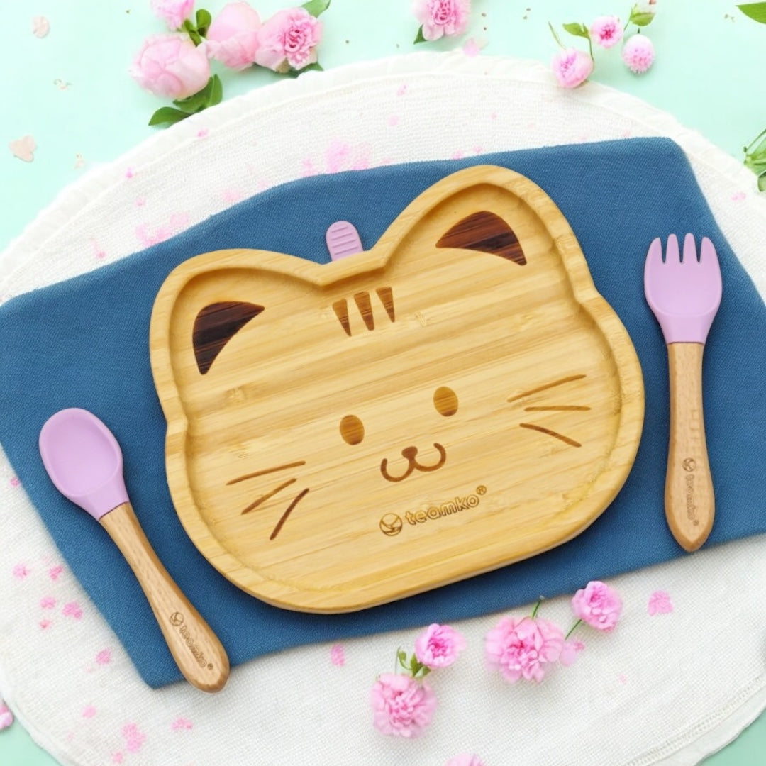 Plato Extendido de Bambú (Gatito)
