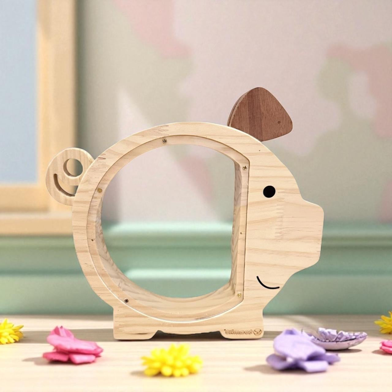 Alcancía Infantil de Madera (Café)